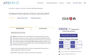 Formation MEAN Stack JavaScript – Ambient IT