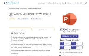 Formation Microsoft PowerPoint 2021 - Ambient IT