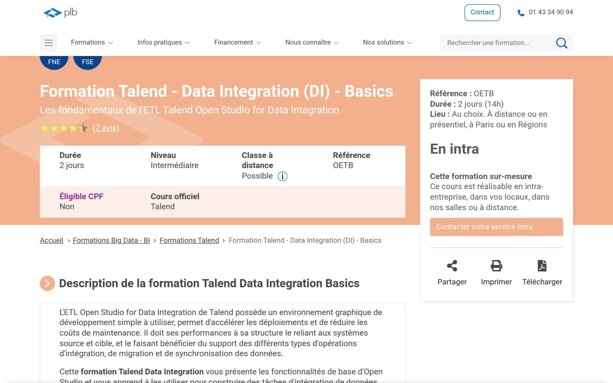 Formation Talend - Data Integration (DI) - Basics - Plb Consultant
