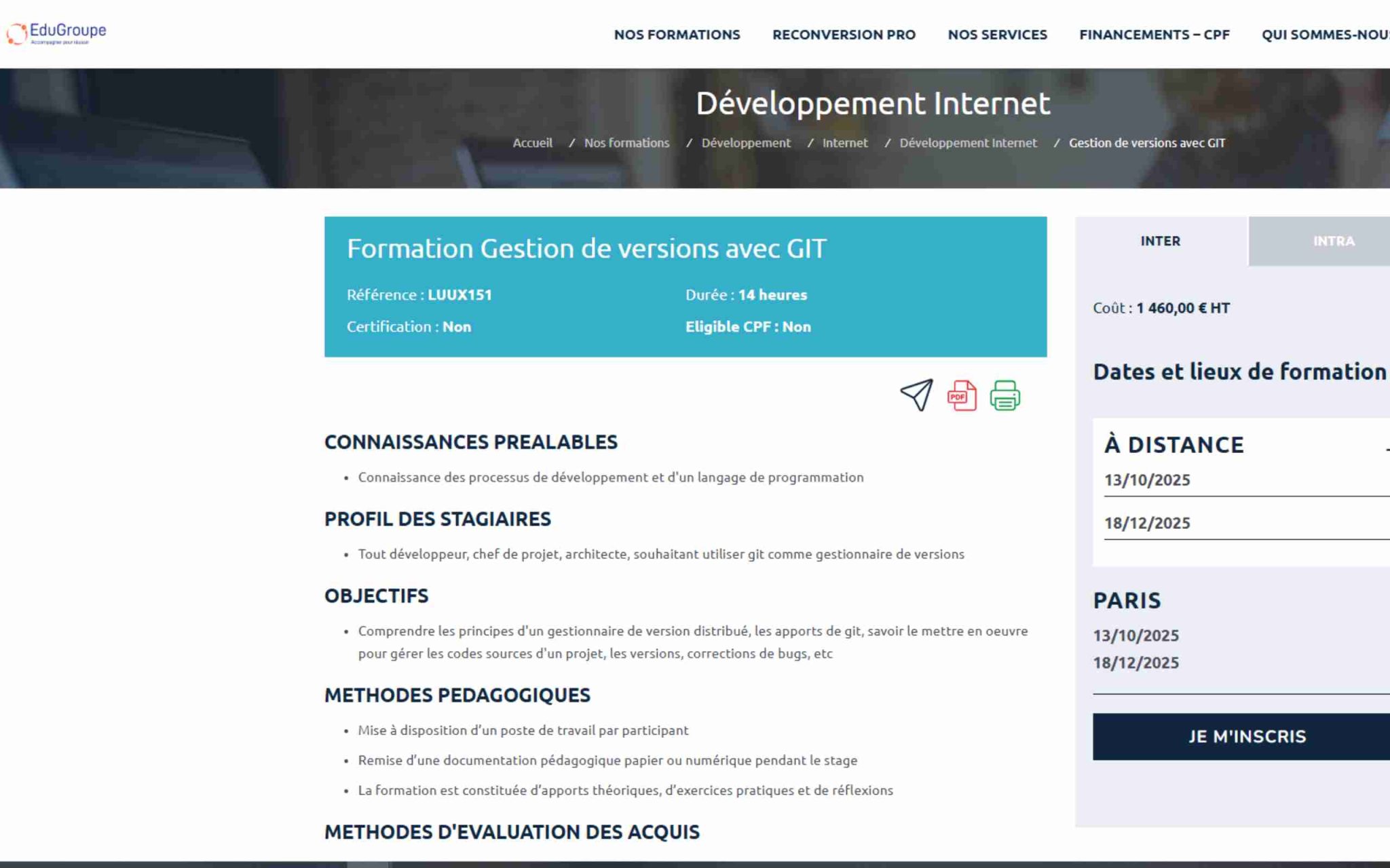 Formation Gestion de versions avec GIT - EduGroupe