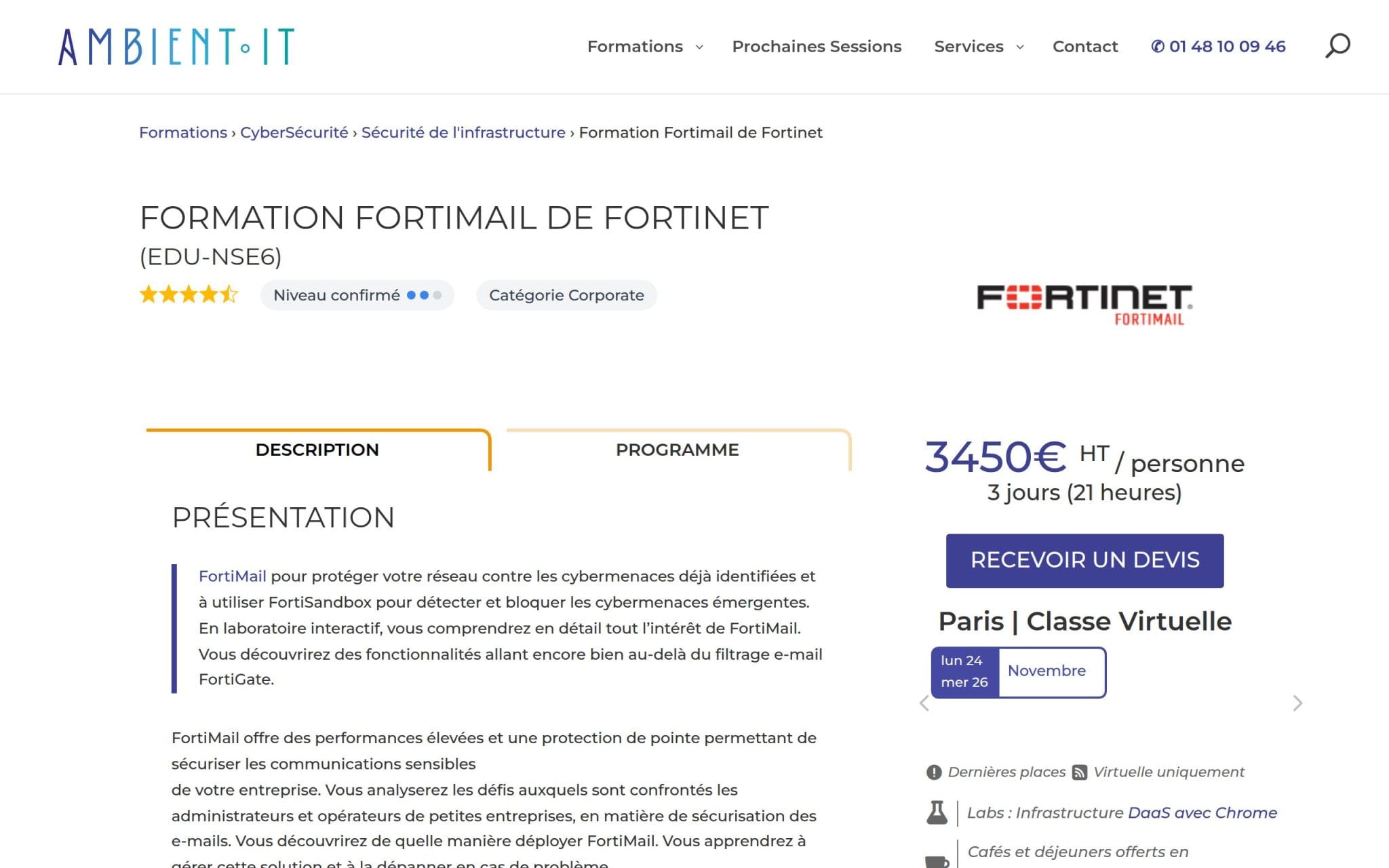 Formation Fortimail de Fortinet - Ambient IT