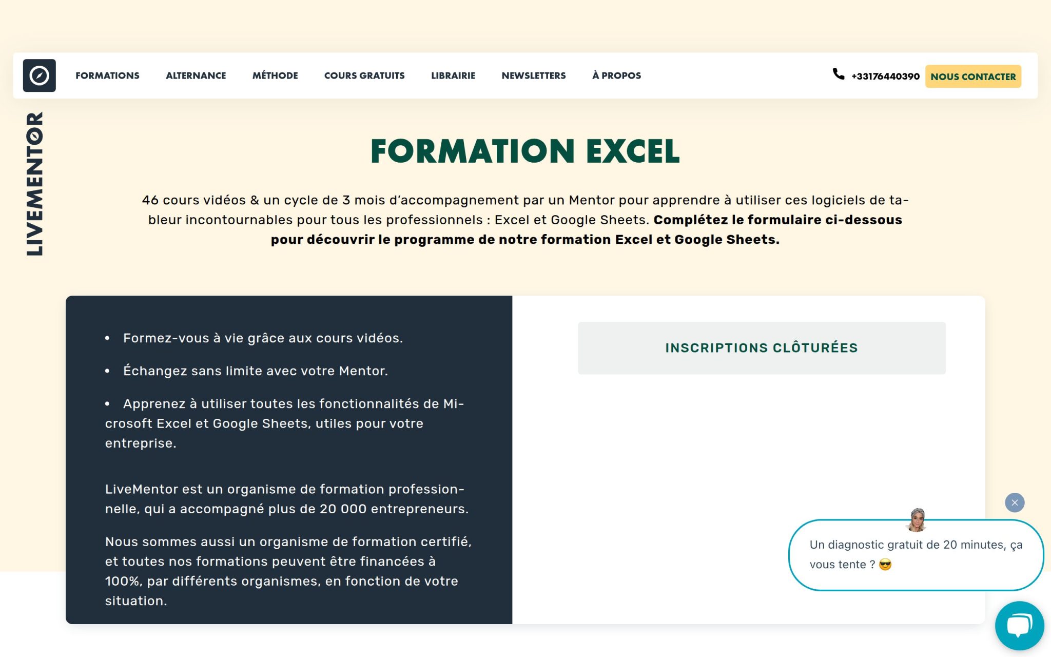 Formation Excel - Livementor