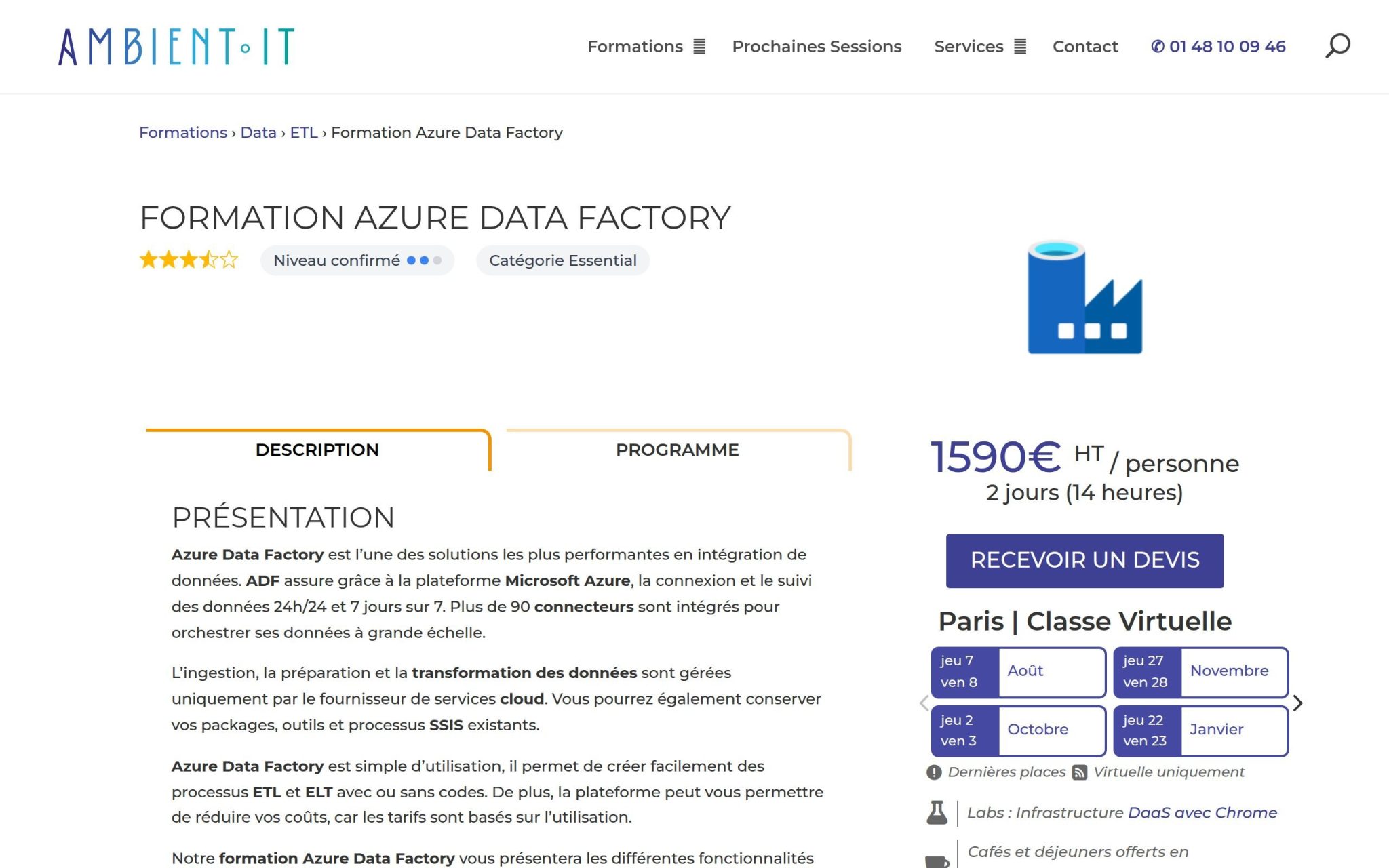 Formation Azure Data Factory - Ambient IT