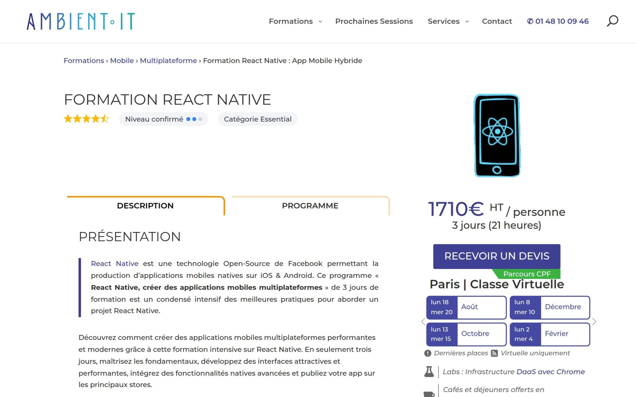 Formation React Native - Ambient IT