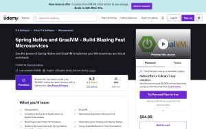 Spring Native and GraalVM – Build Blazing Fast Microservices – Udemy