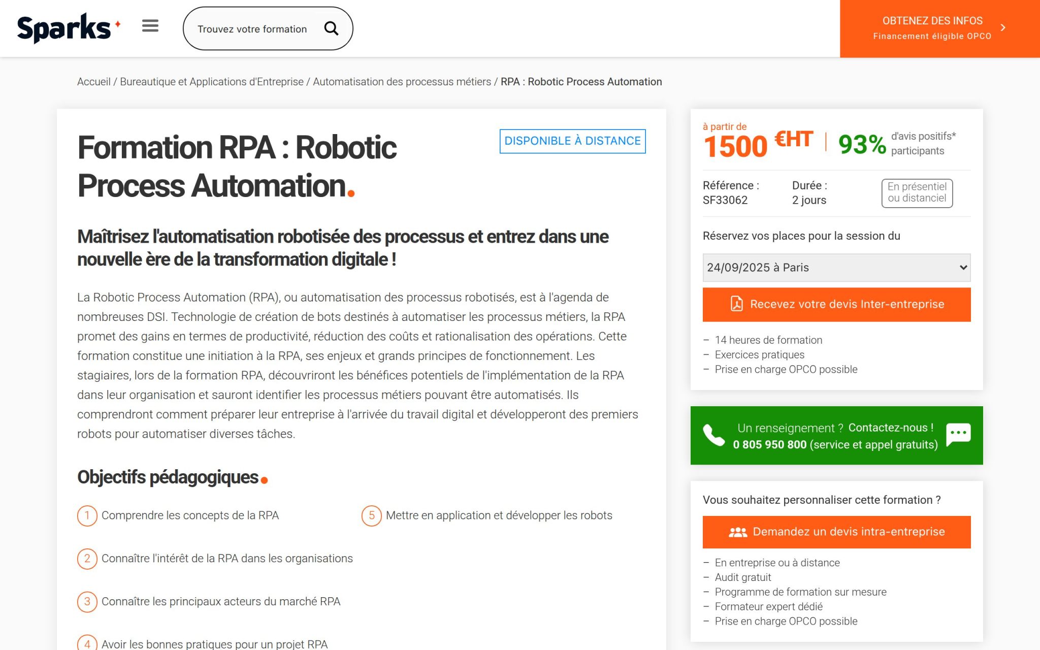 Formation RPA : Robotic Process Automation - Sparks