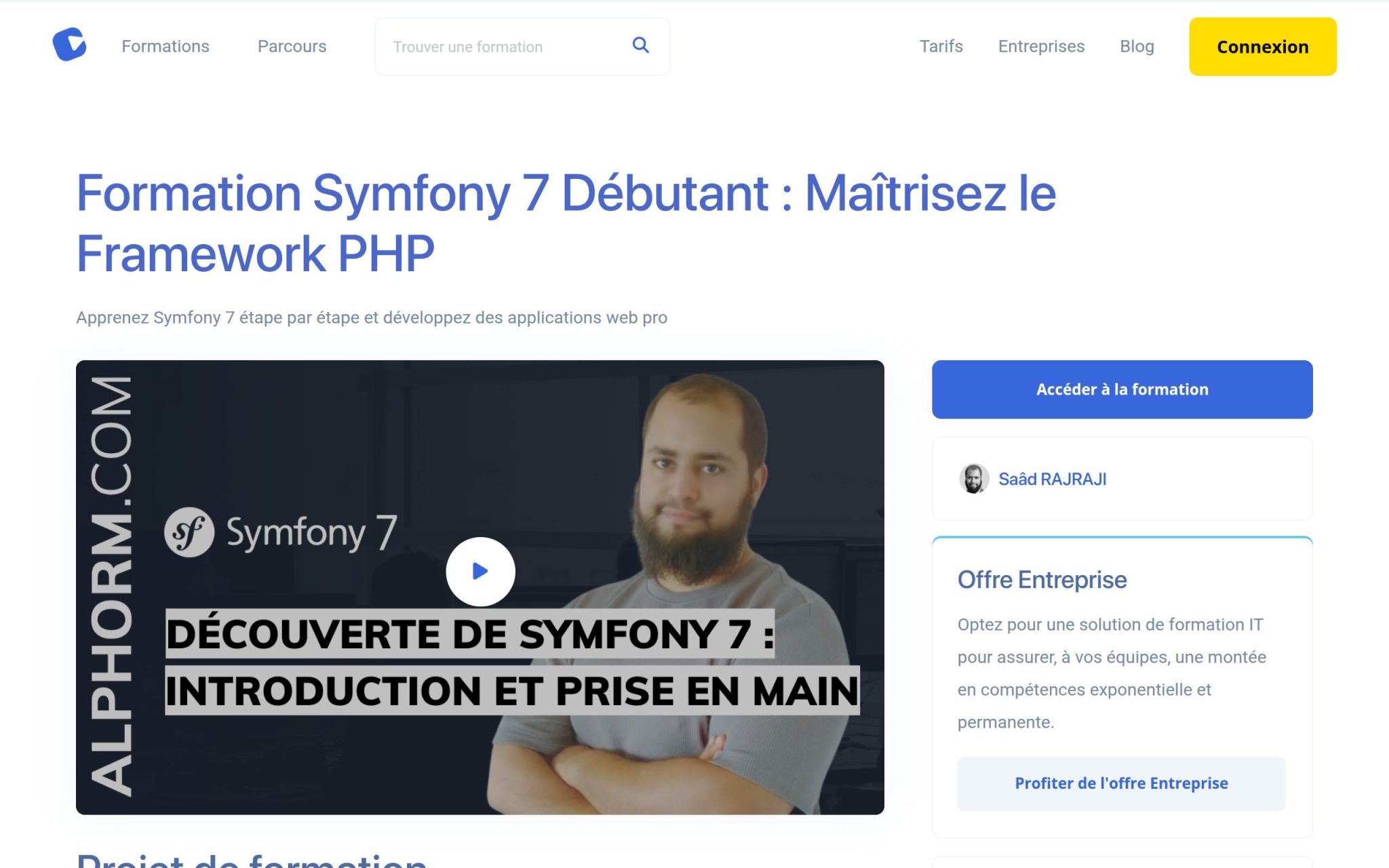 Formation Symfony 7 Débutant : Maîtrisez le Framework PHP - Alphorm