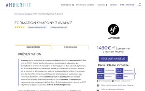 Formation Symfony 7 Avancé – Ambient IT