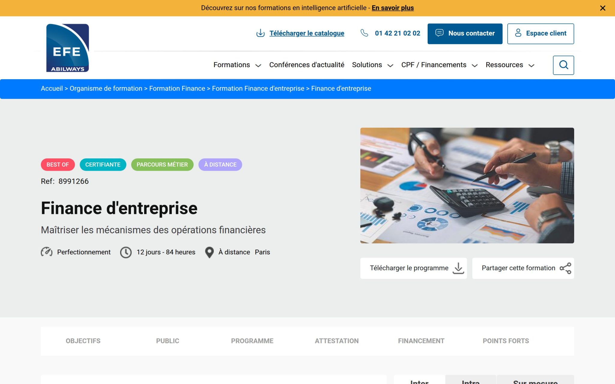 Finance d'entreprise - Efe