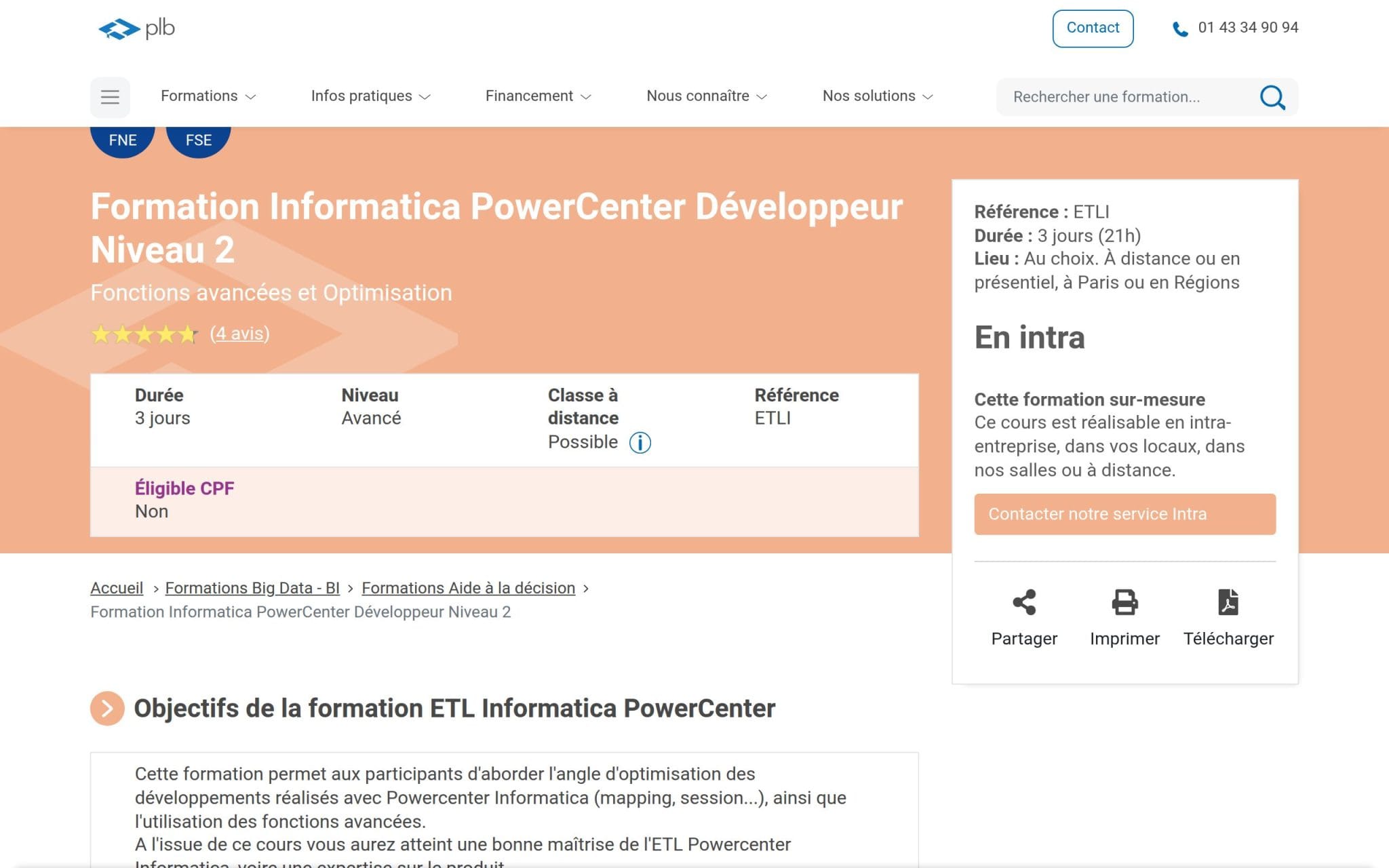 Formation Informatica PowerCenter Développeur Niveau 2 - Plb Consultant