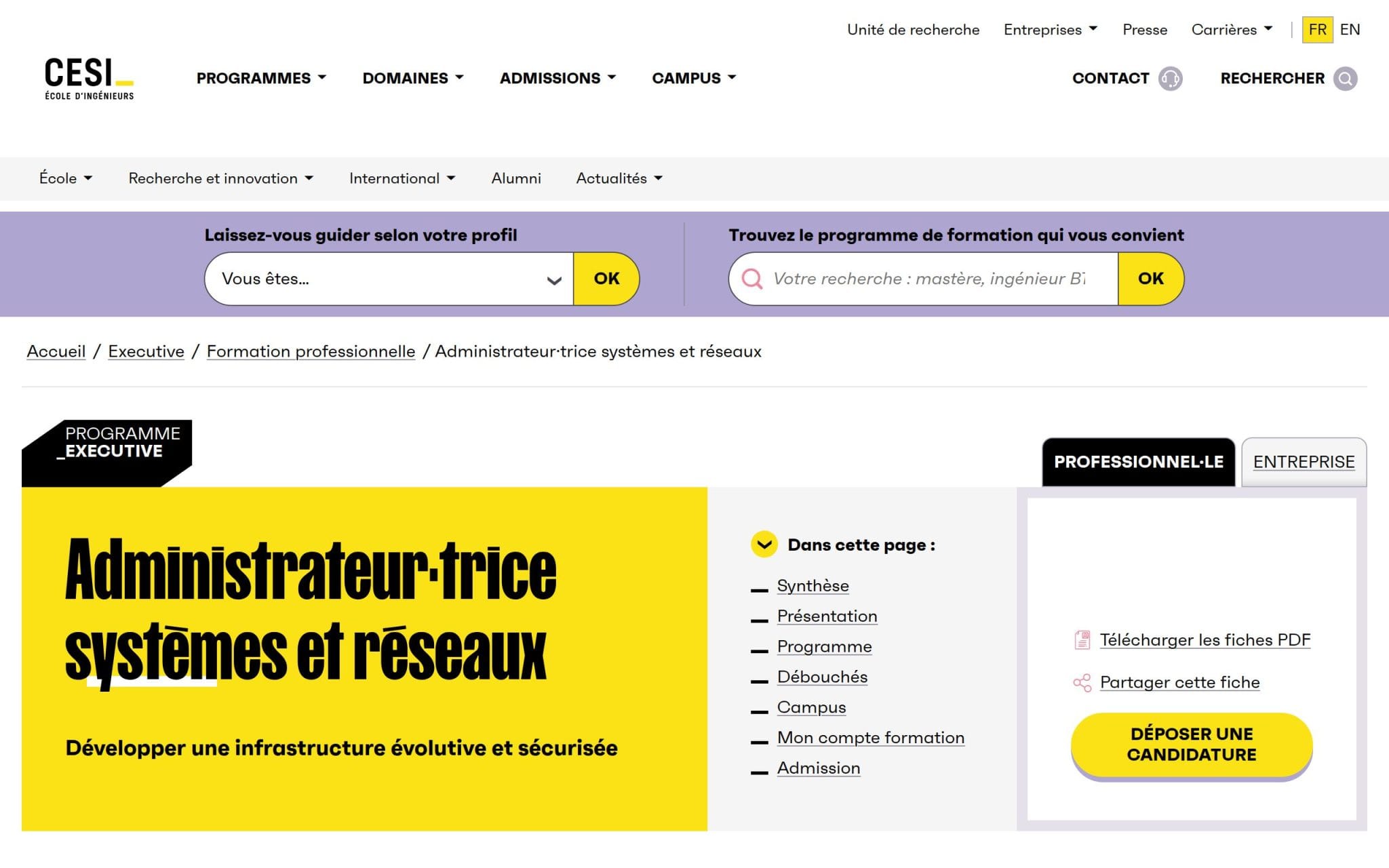 Administrateur·trice systèmes et réseaux - Cesi