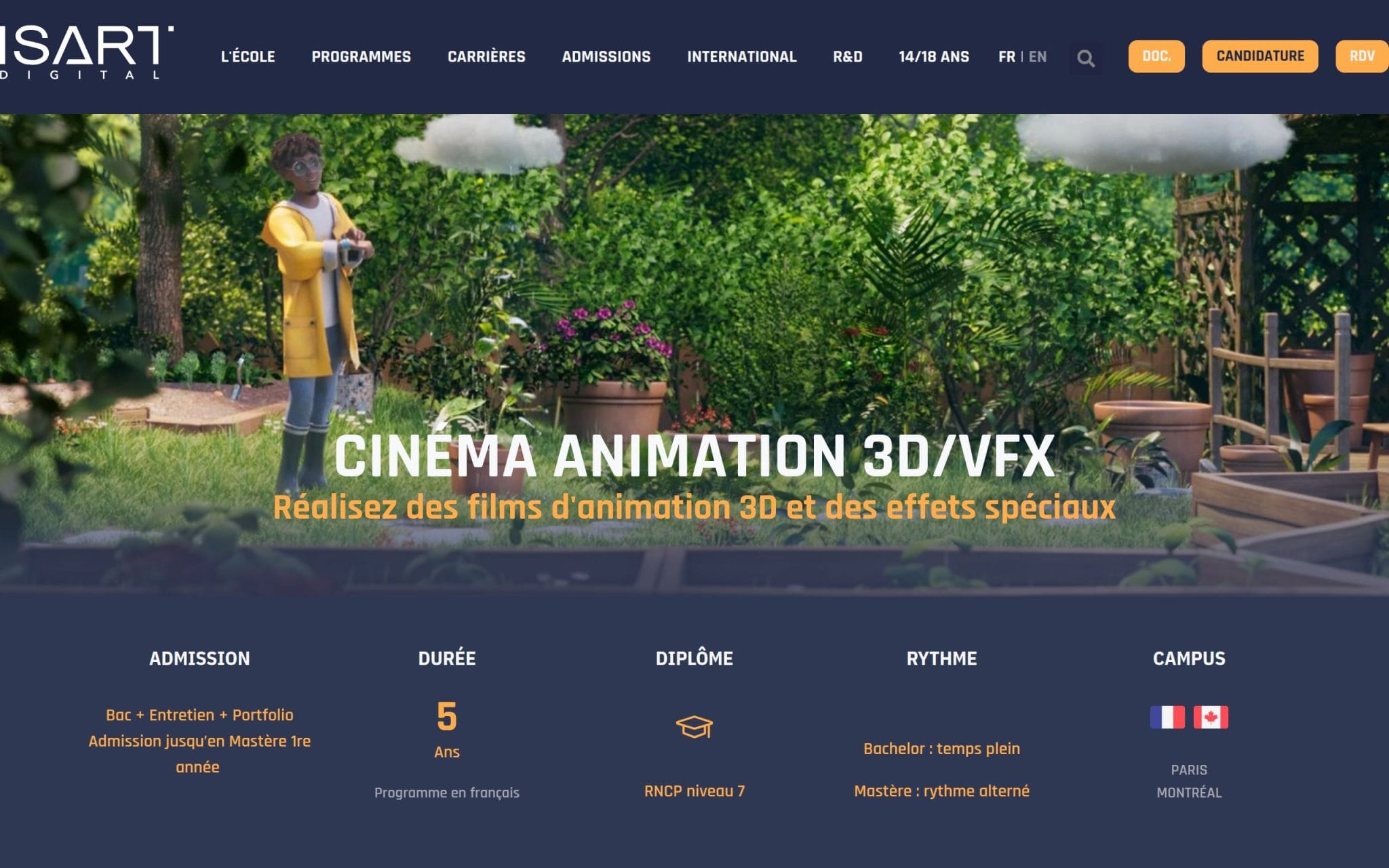 Cinéma animation 3D/VFX - ISART Digital