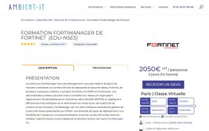 Formation Fortimanager de Fortinet  (EDU-NSE5) – Ambient IT