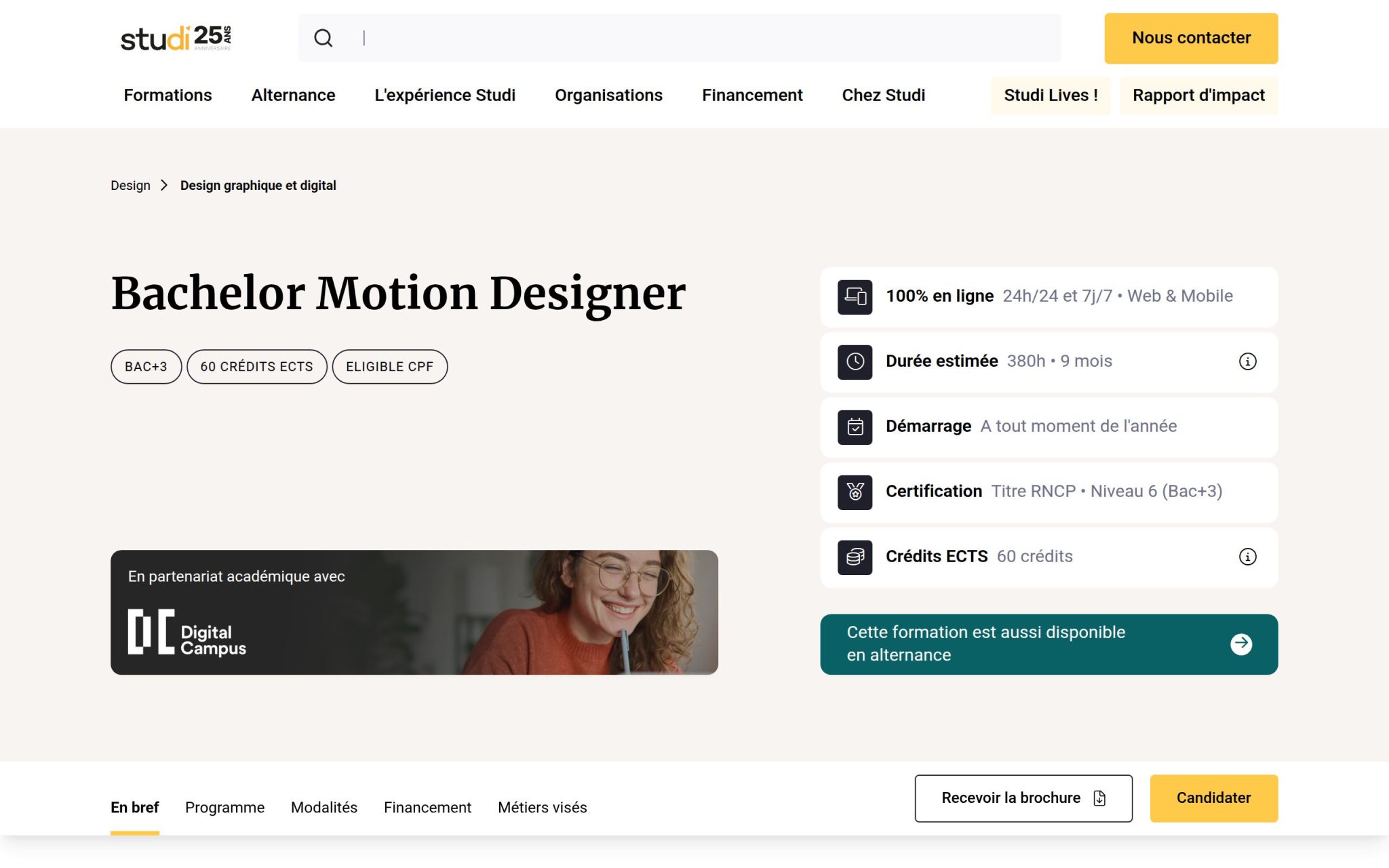 Bachelor Motion Designer - Studi