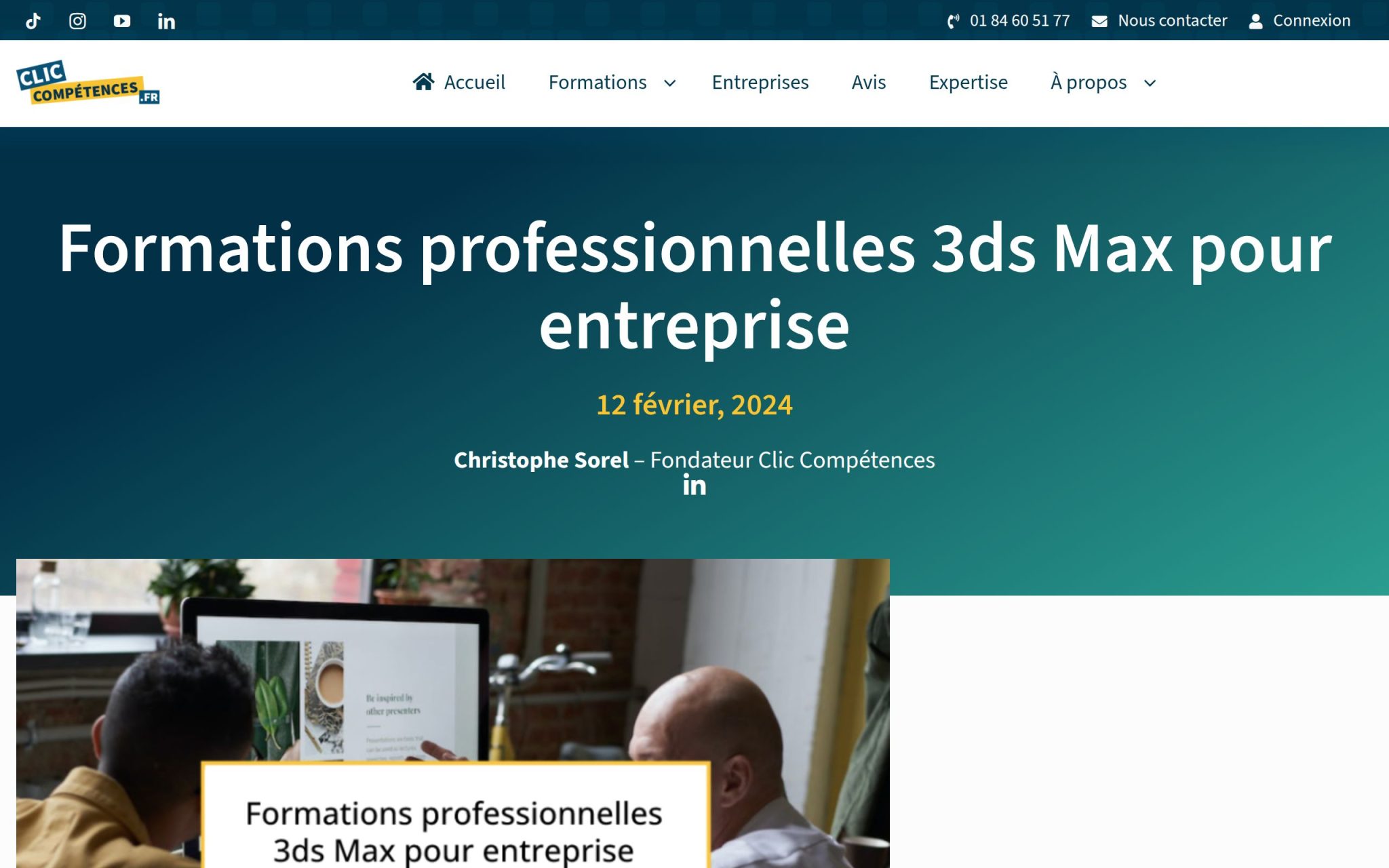 Formations professionnelles 3ds Max pour entreprise - Clic Compétences