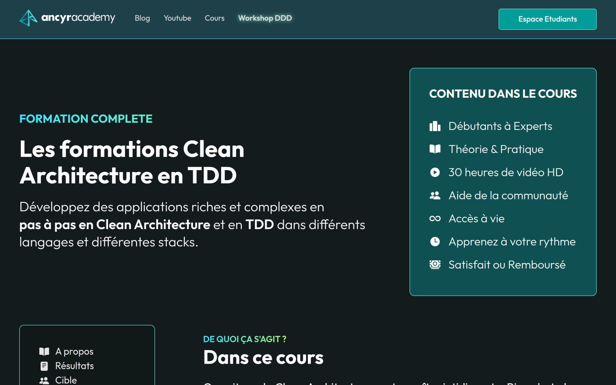 Clean Architecture et TDD - AncyR Academy
