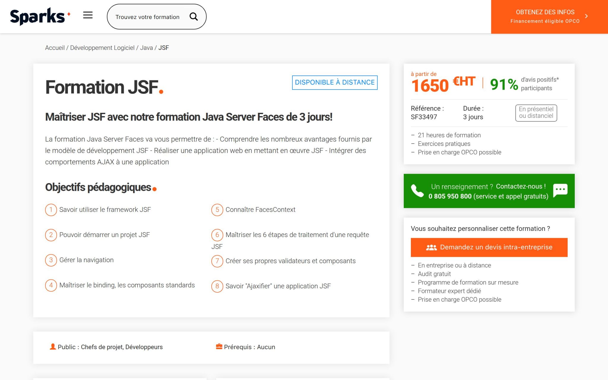 Formation JSF - Sparks
