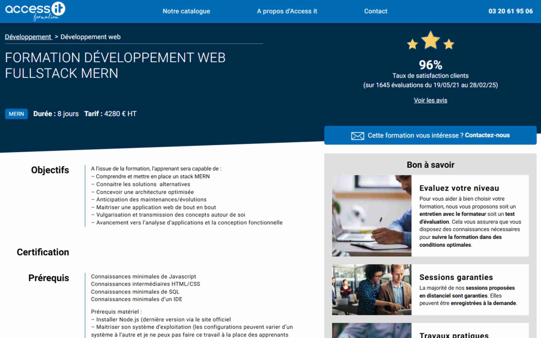 Formation Développement Web Fullstack MERN - Access IT