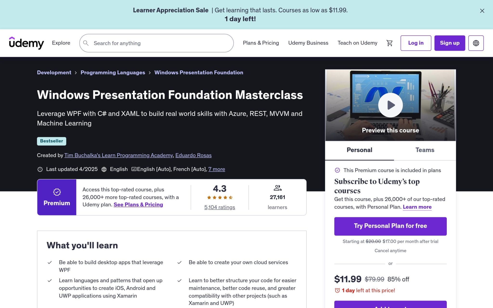 Windows Presentation Foundation Masterclass - Udemy