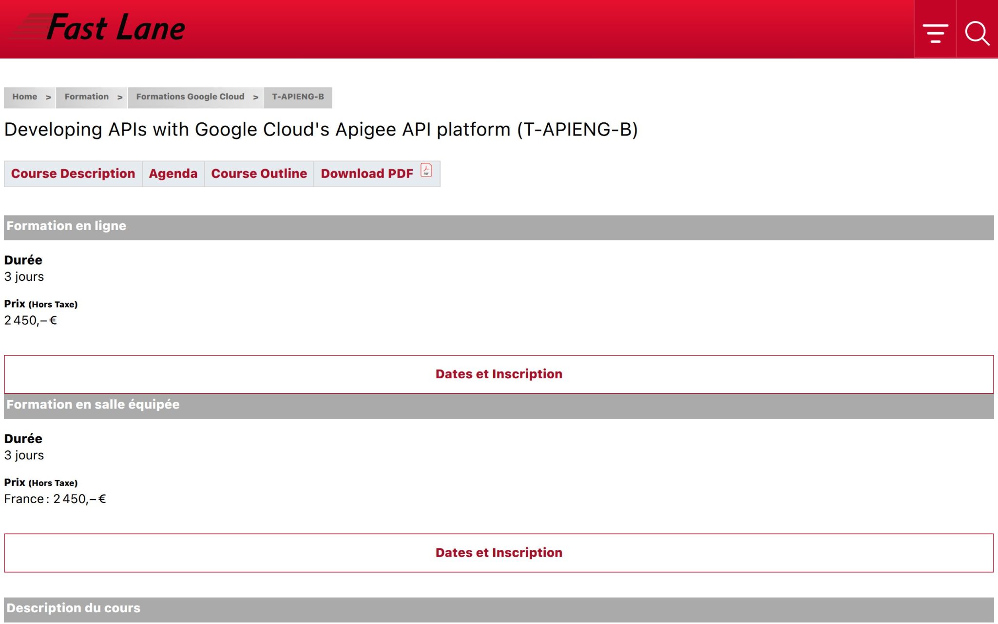 Formation Developing APIs with Google Cloud's Apigee API platform - Fast Lane