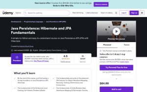 Java Persistence: Hibernate and JPA Fundamentals – Udemy