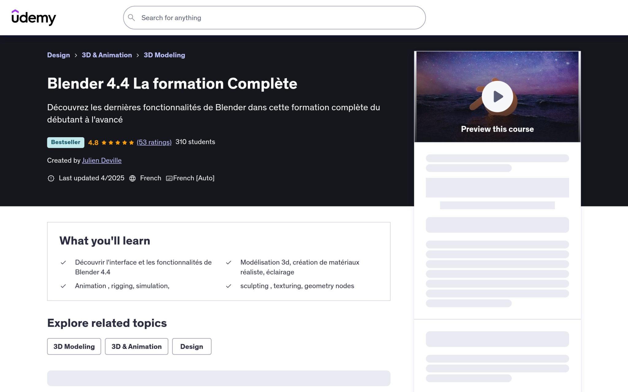 Blender 4.4 La formation ComplĂšte - Udemy