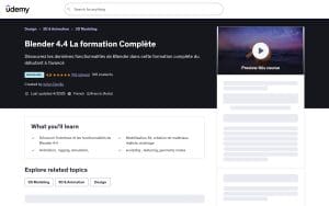 Blender 4.4 La formation Complète – Udemy