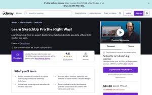 Learn SketchUp Pro the Right Way! – Udemy