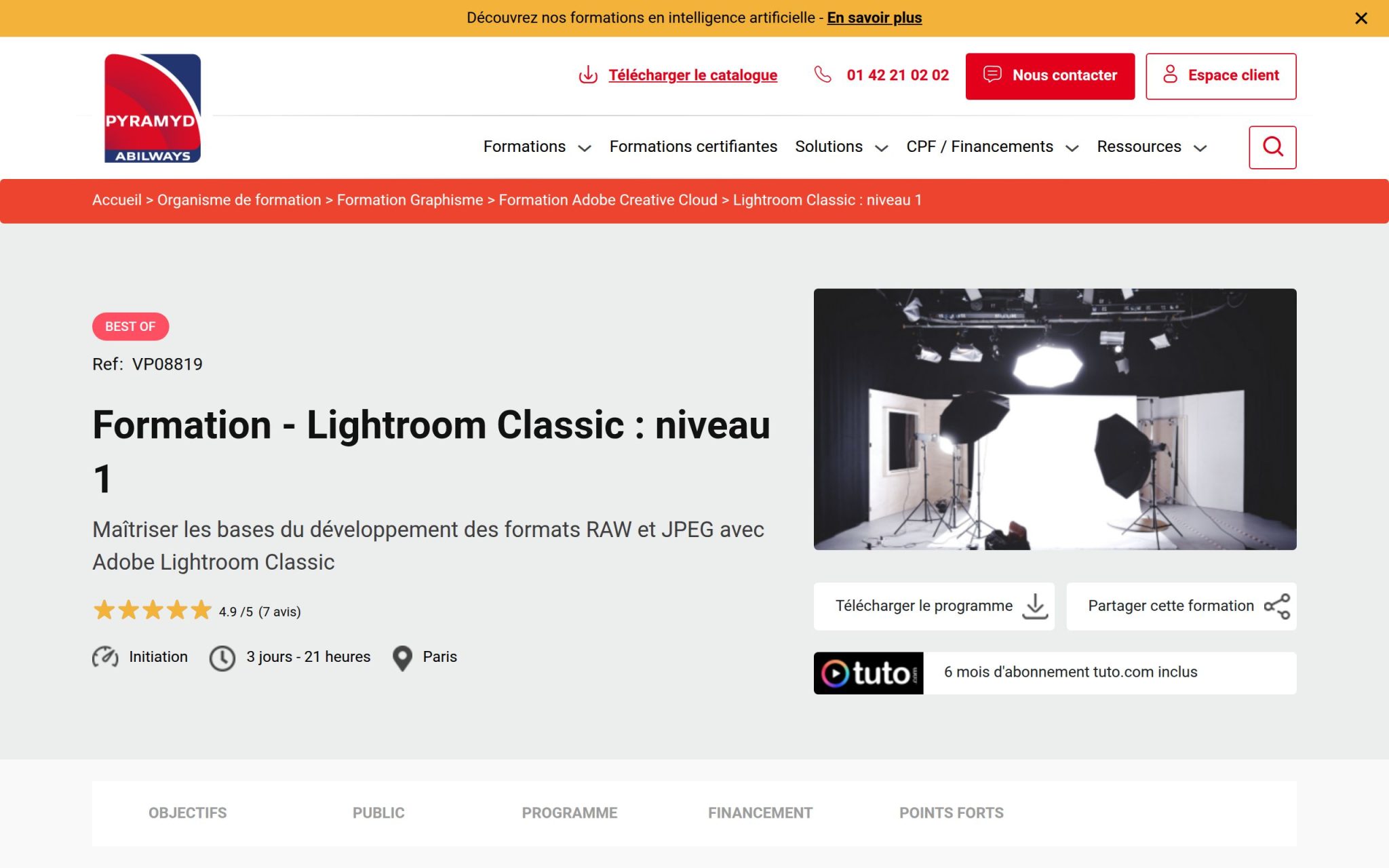 Formation - Lightroom Classic : niveau 1 - Pyramyd NTCV