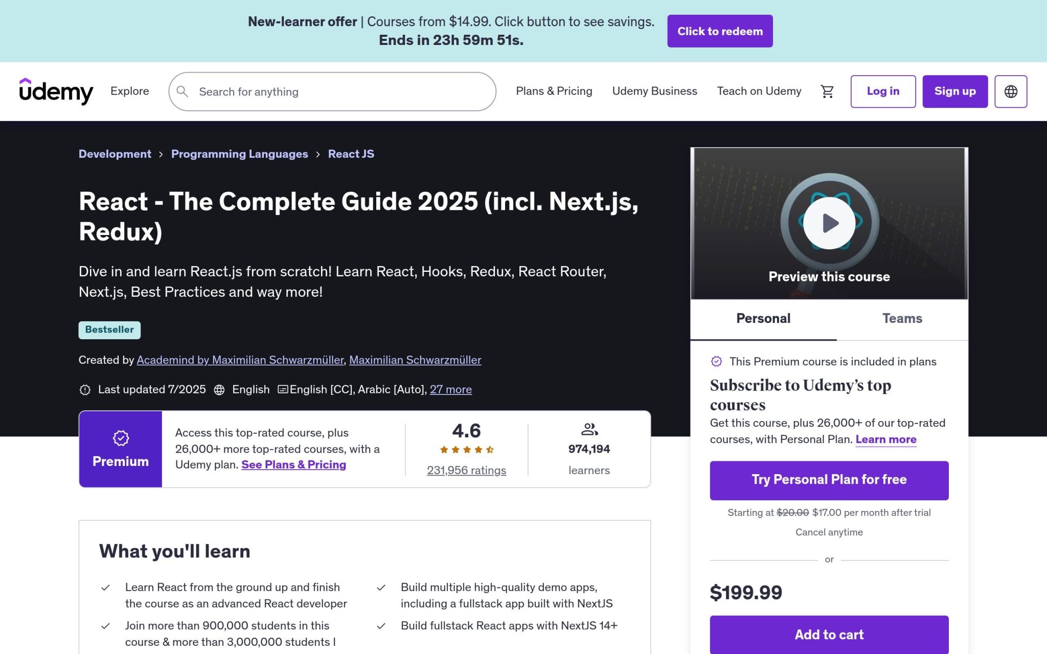 React - The Complete Guide 2025 - Udemy