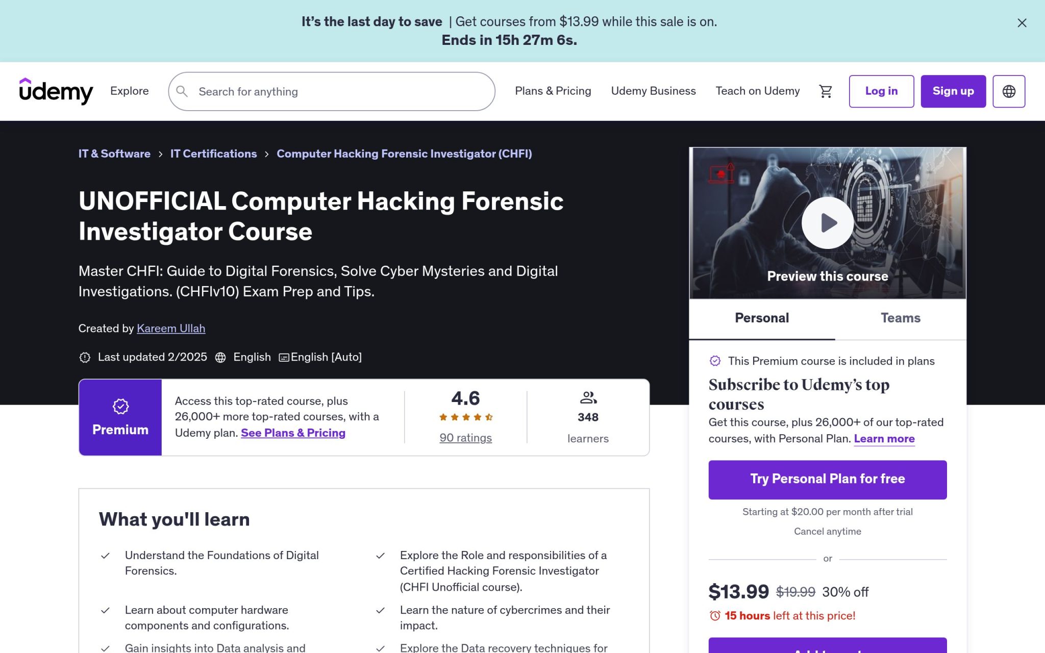 UNOFFICIAL Computer Hacking Forensic Investigator Course - Udemy