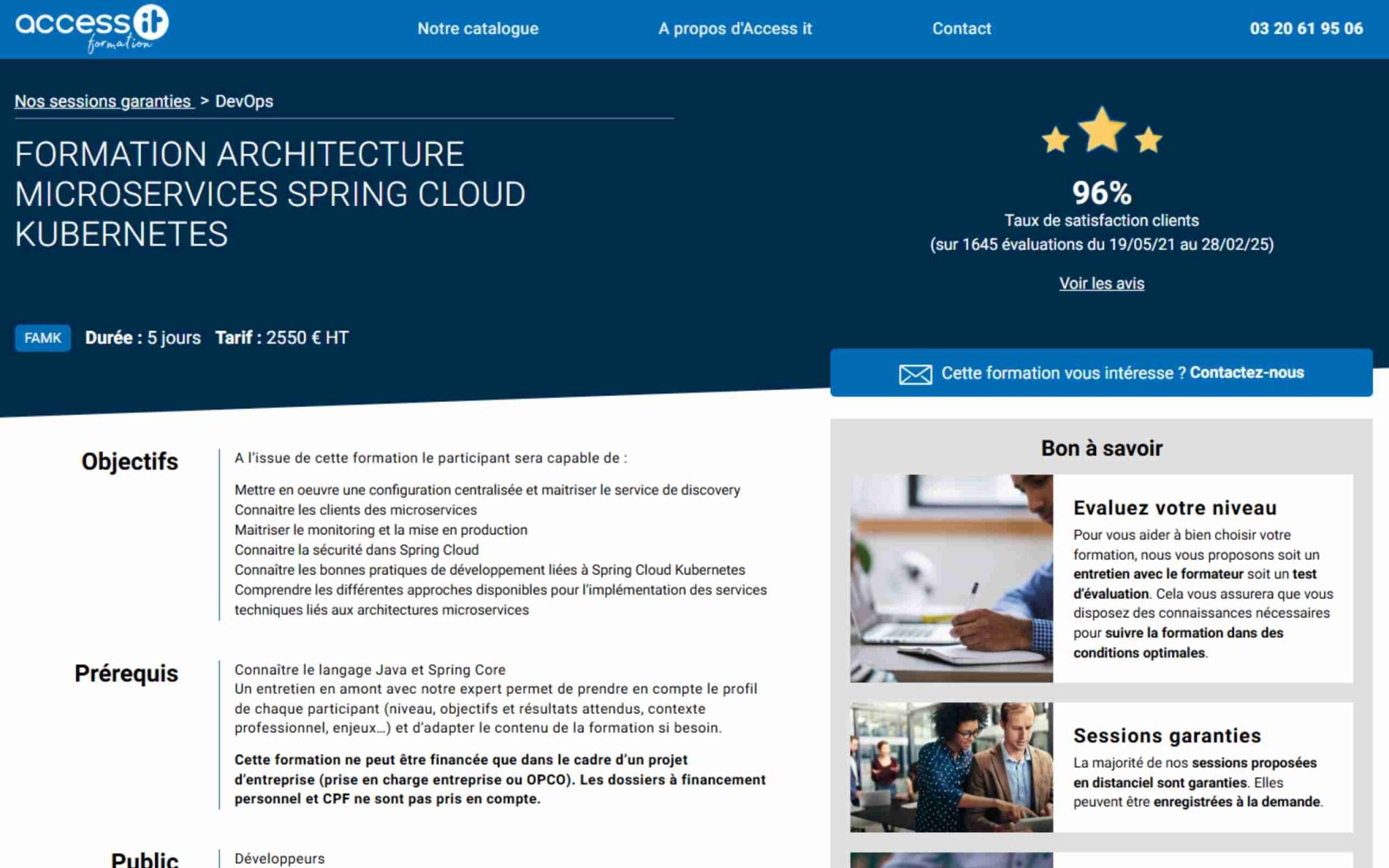 Formation Architecture Microservices Spring Cloud Kubernetes - Access IT