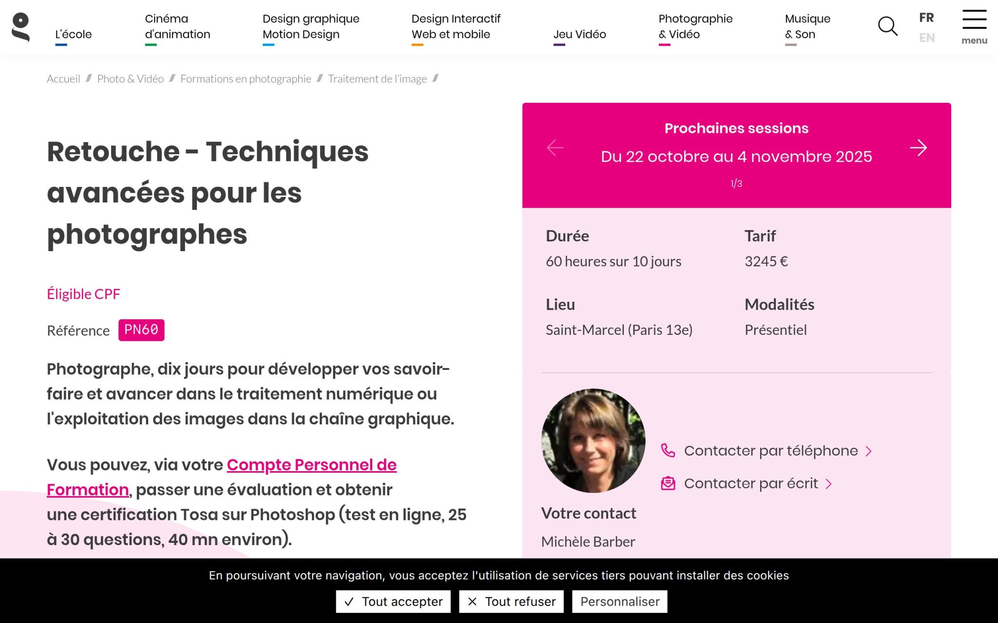 Retouche - Techniques avancées pour les photographes - GOBELINS