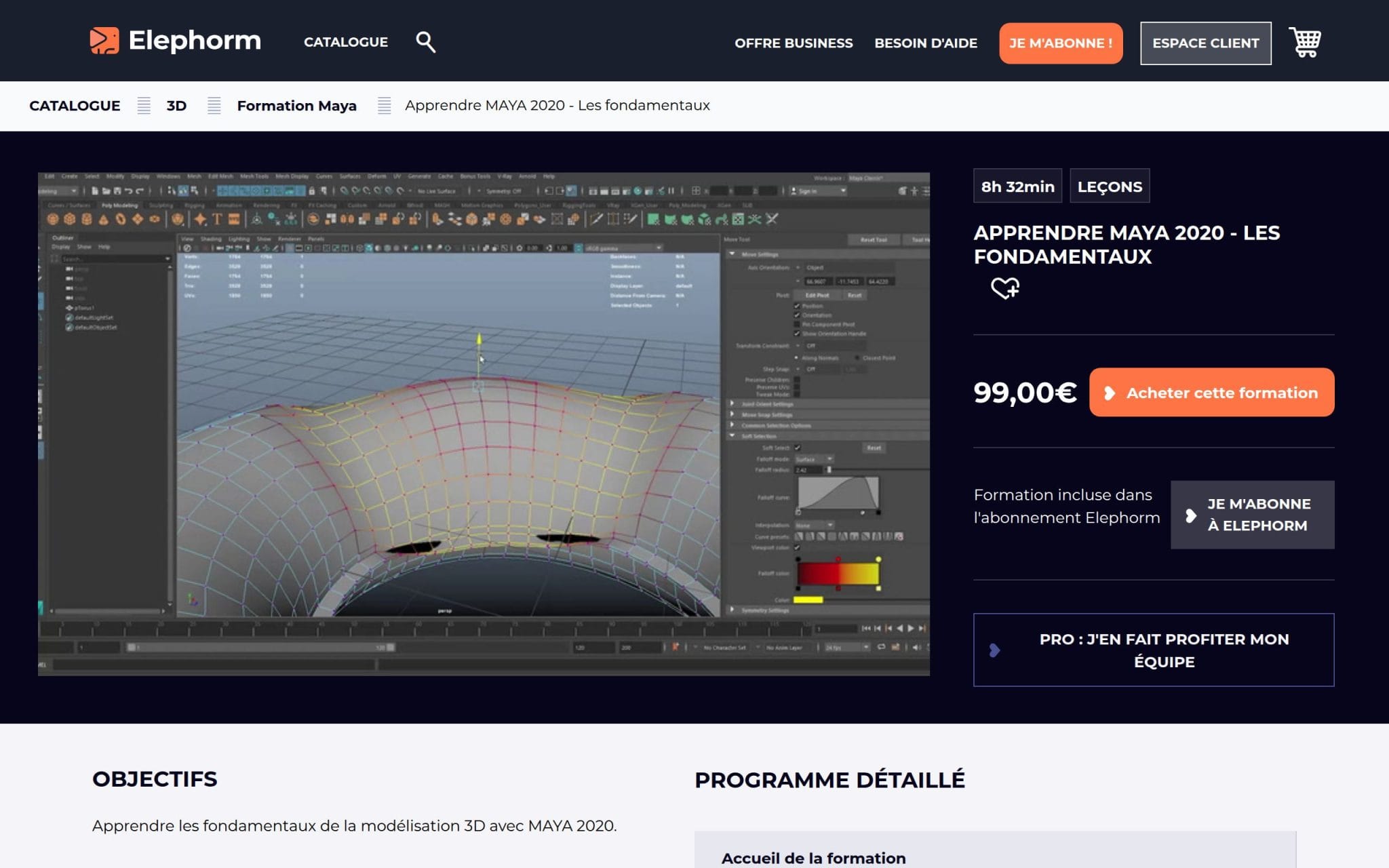 Apprendre MAYA 2020 - Les fondamentaux - Elephorm