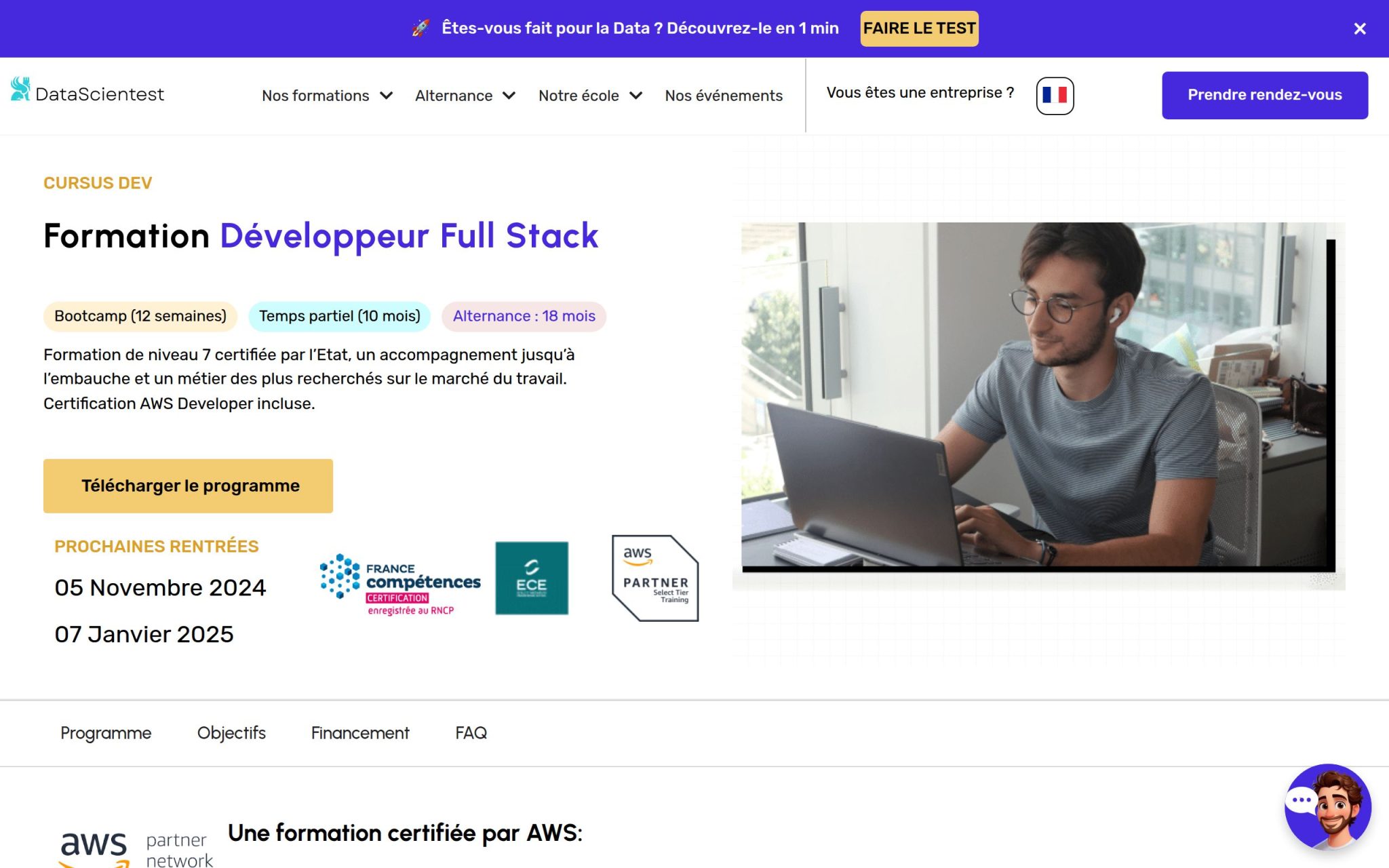 Formation Développeur Full Stack - DataScientest.fr