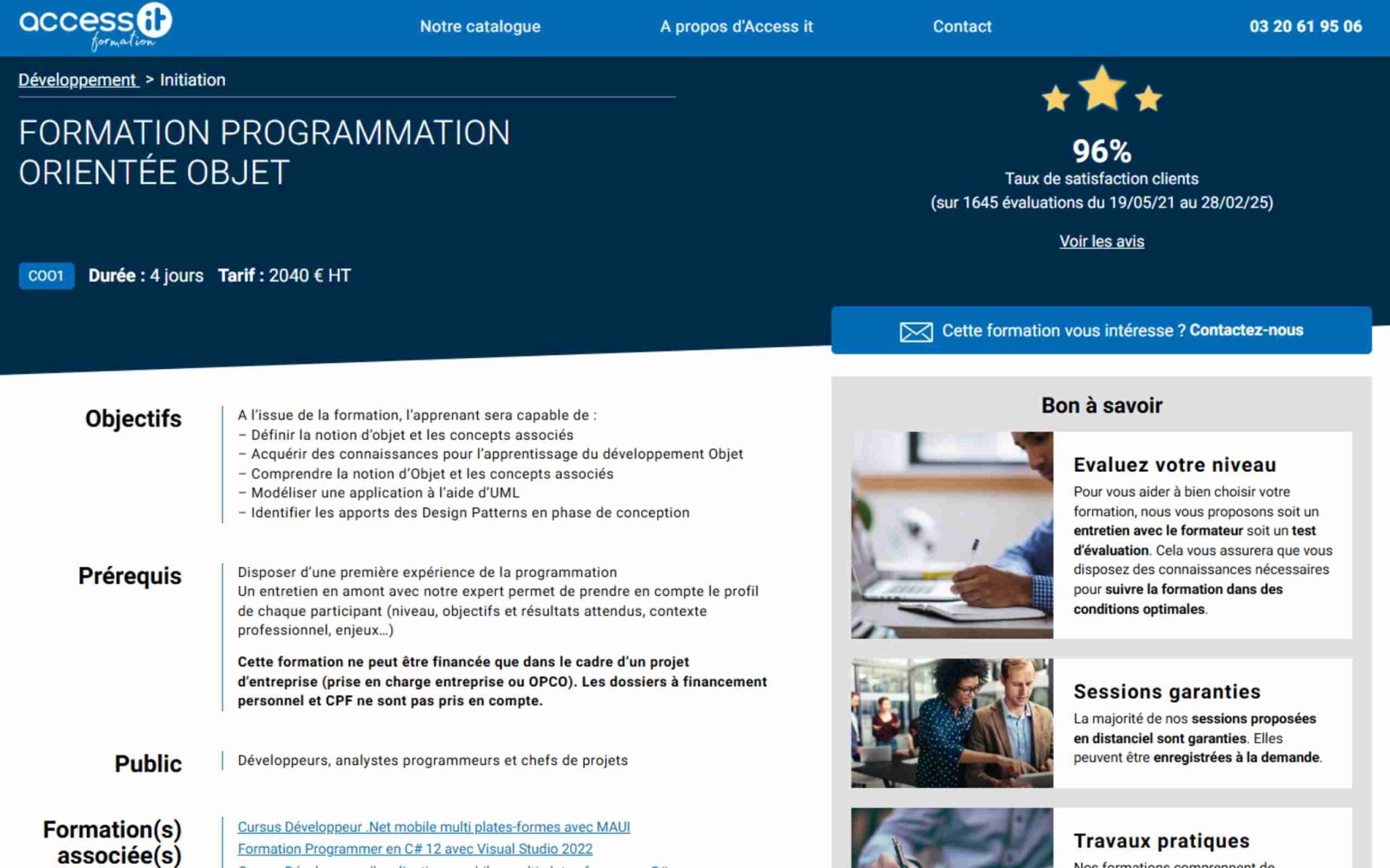 Formation Programmation orientée objet - Access IT