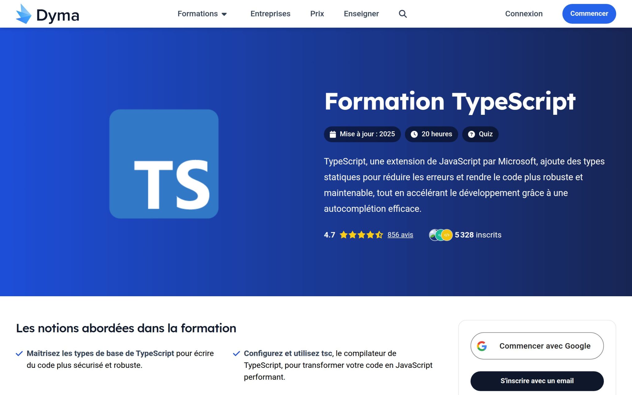Formation TypeScript - Dyma