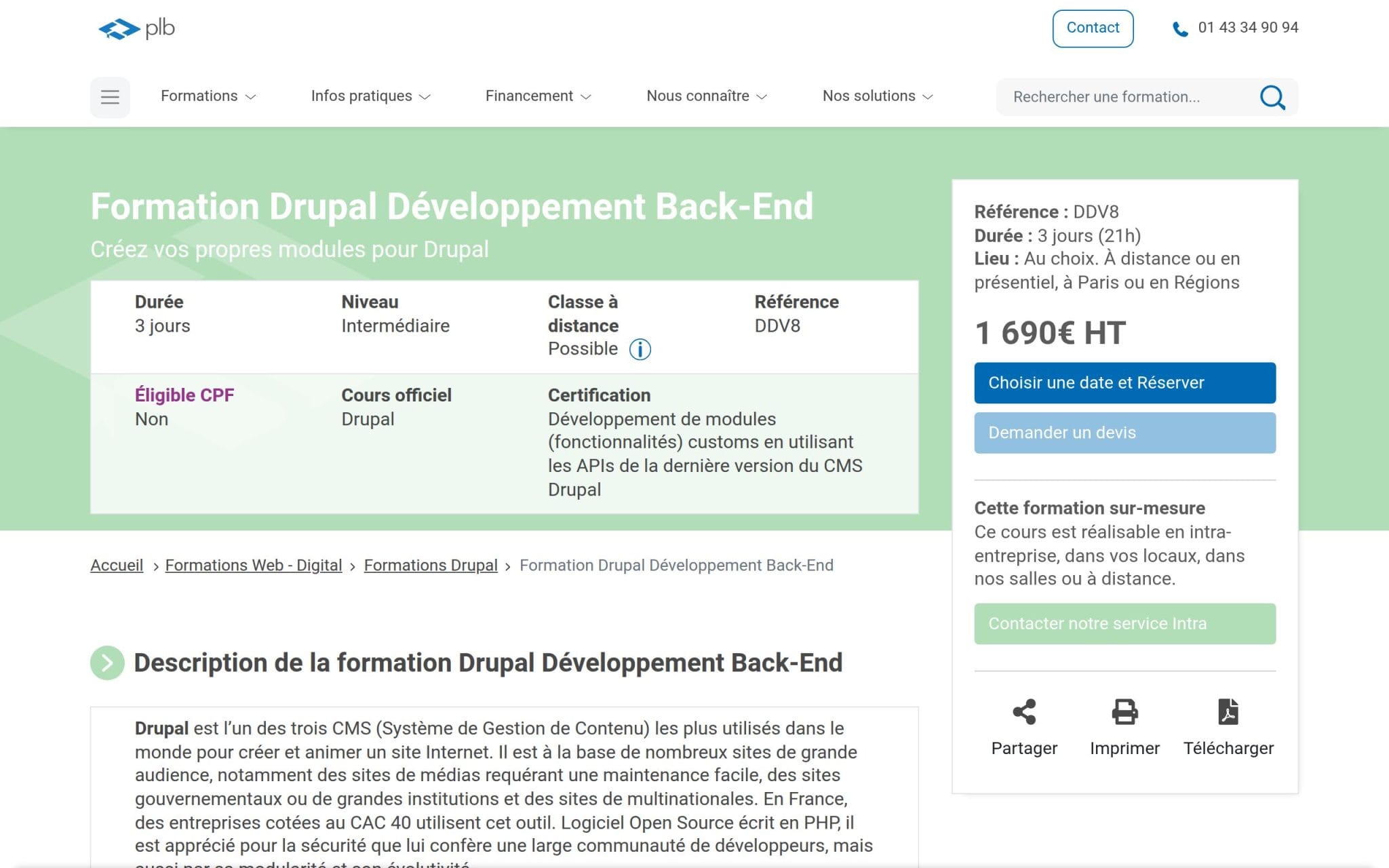 Formation Drupal Développement Back-End - Plb Consultant