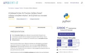 Formation Python débutant – Ambient IT