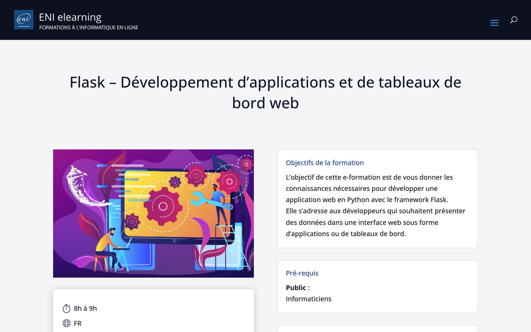 Flask – Développement d’applications et de tableaux de bord web - ENI