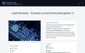 Lead Pentester – Encadrer un test d’intrusion (partie 1) – ENI