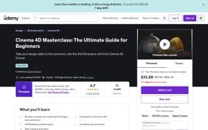 Cinema 4D Masterclass: The Ultimate Guide for Beginners – Udemy