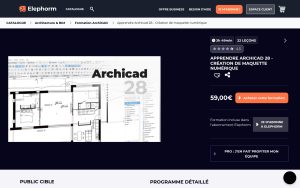 Apprendre Archicad 28 – Création de maquette numérique – Elephorm