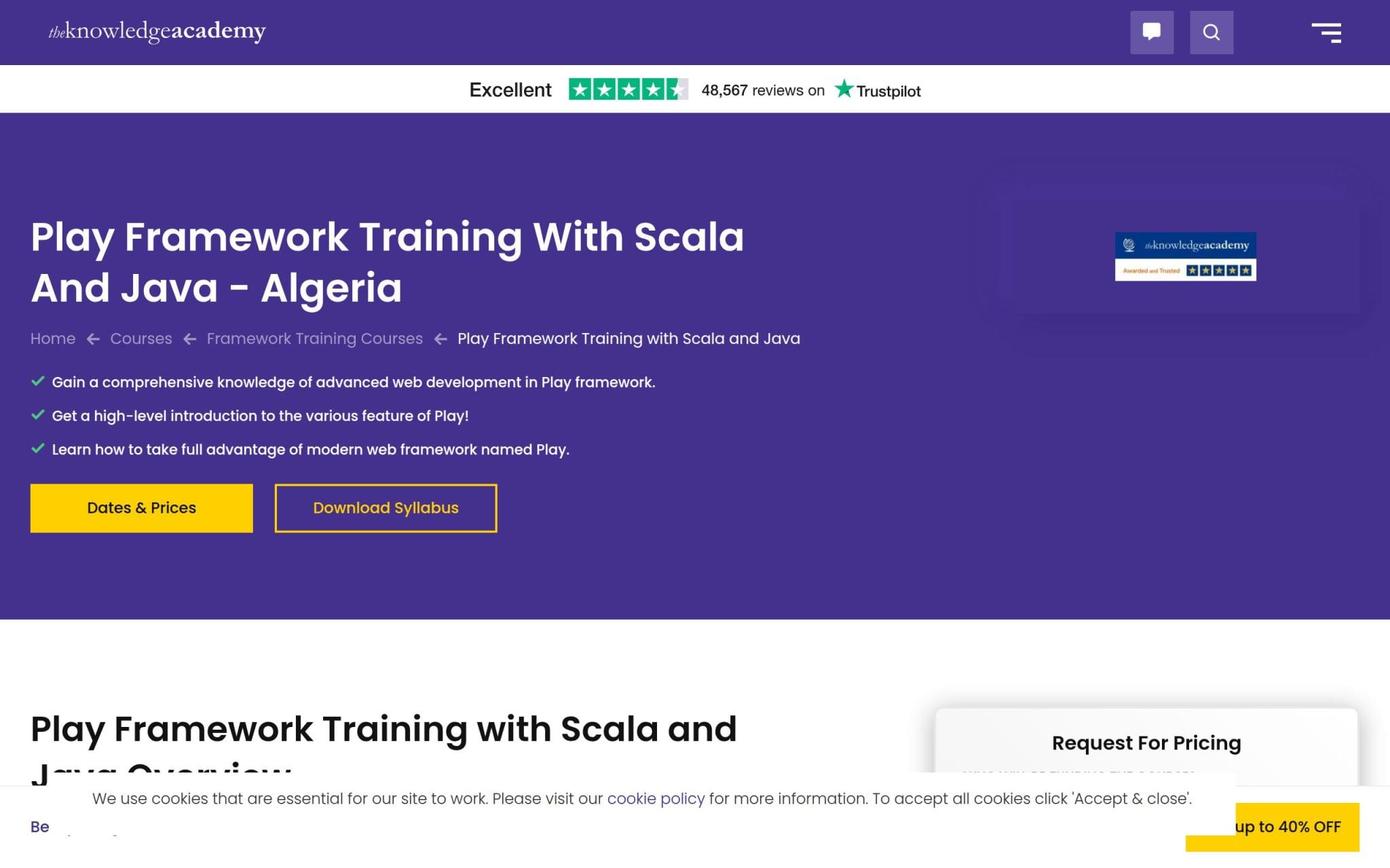 Play Framework Training With Scala And Java - The Knowledge Academy