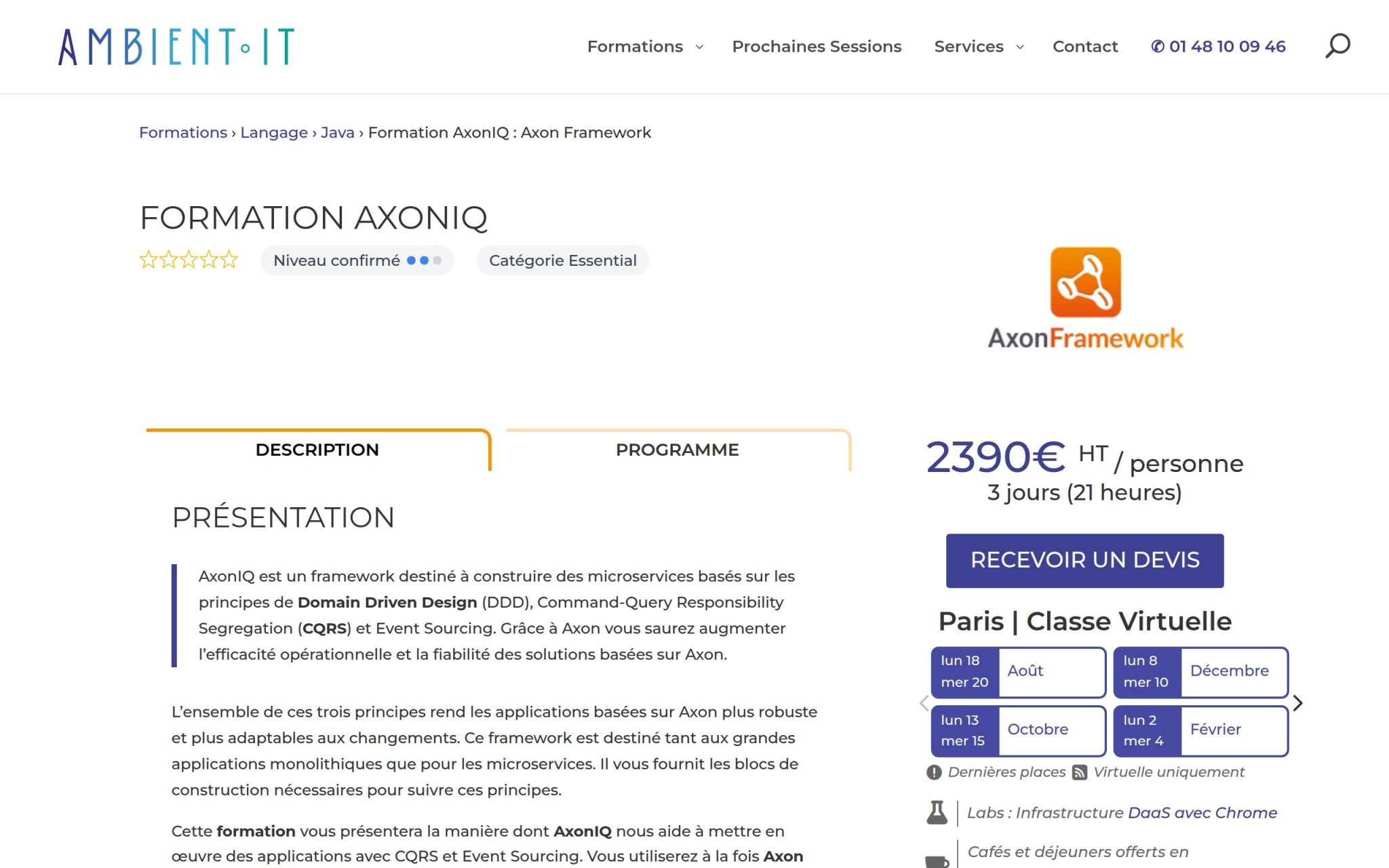 Formation AxonIQ - Ambient IT