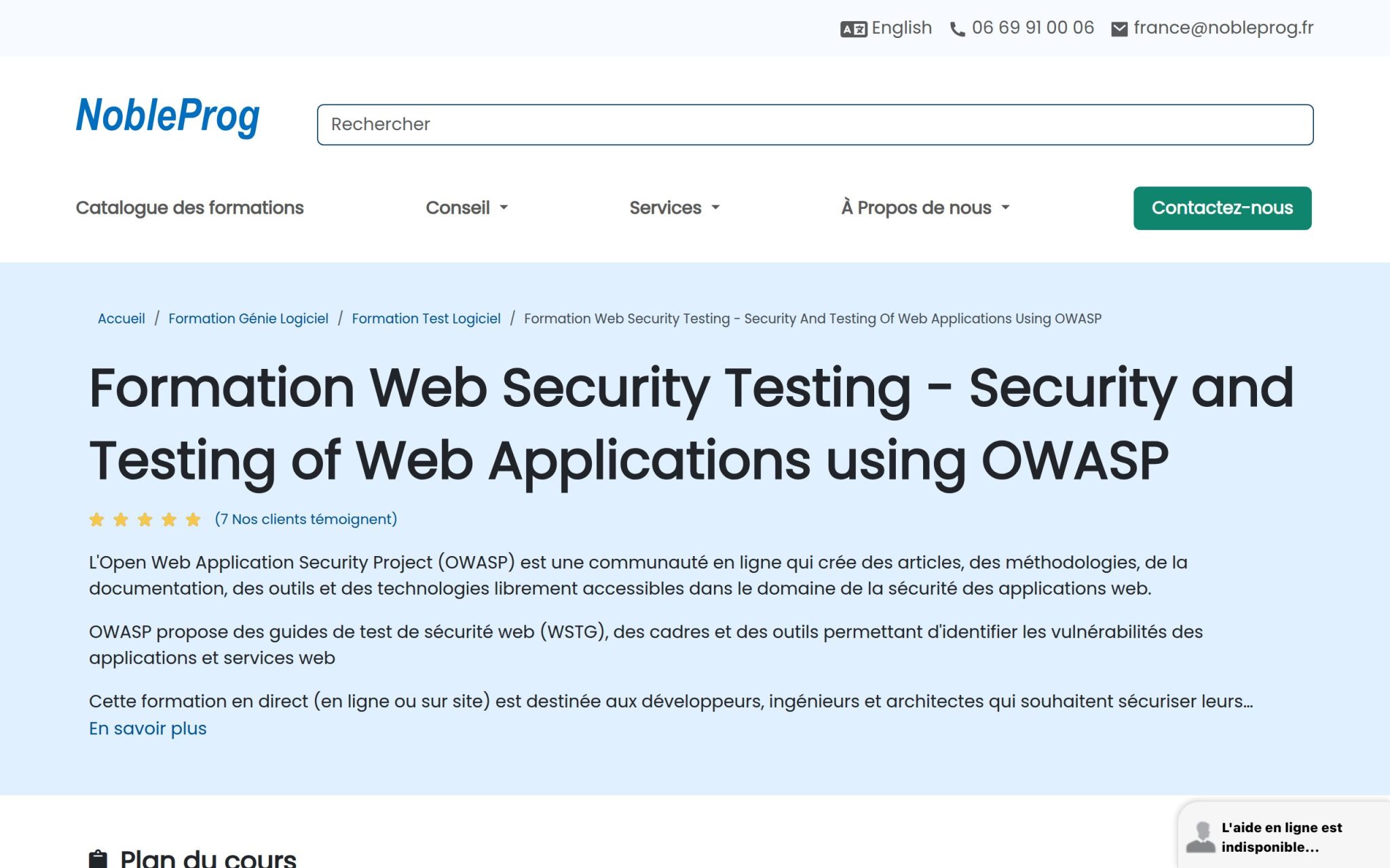 Formation Web Security Testing - NobleProg