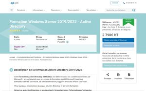 Formation Windows Server 2019/2022 – Active Directory – Plb Consultant