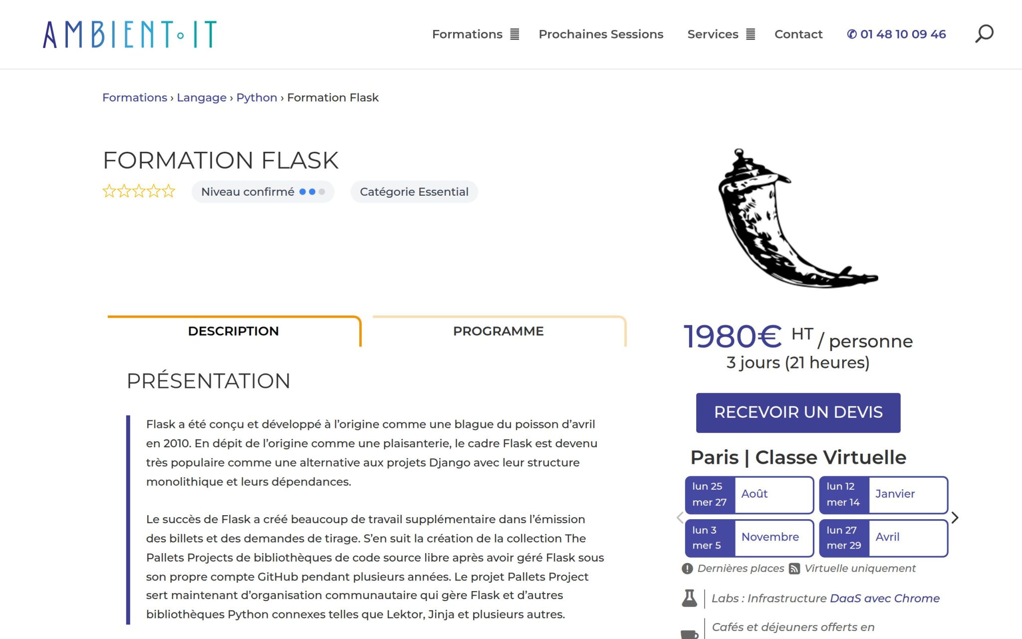 Formation Flask - Ambient IT