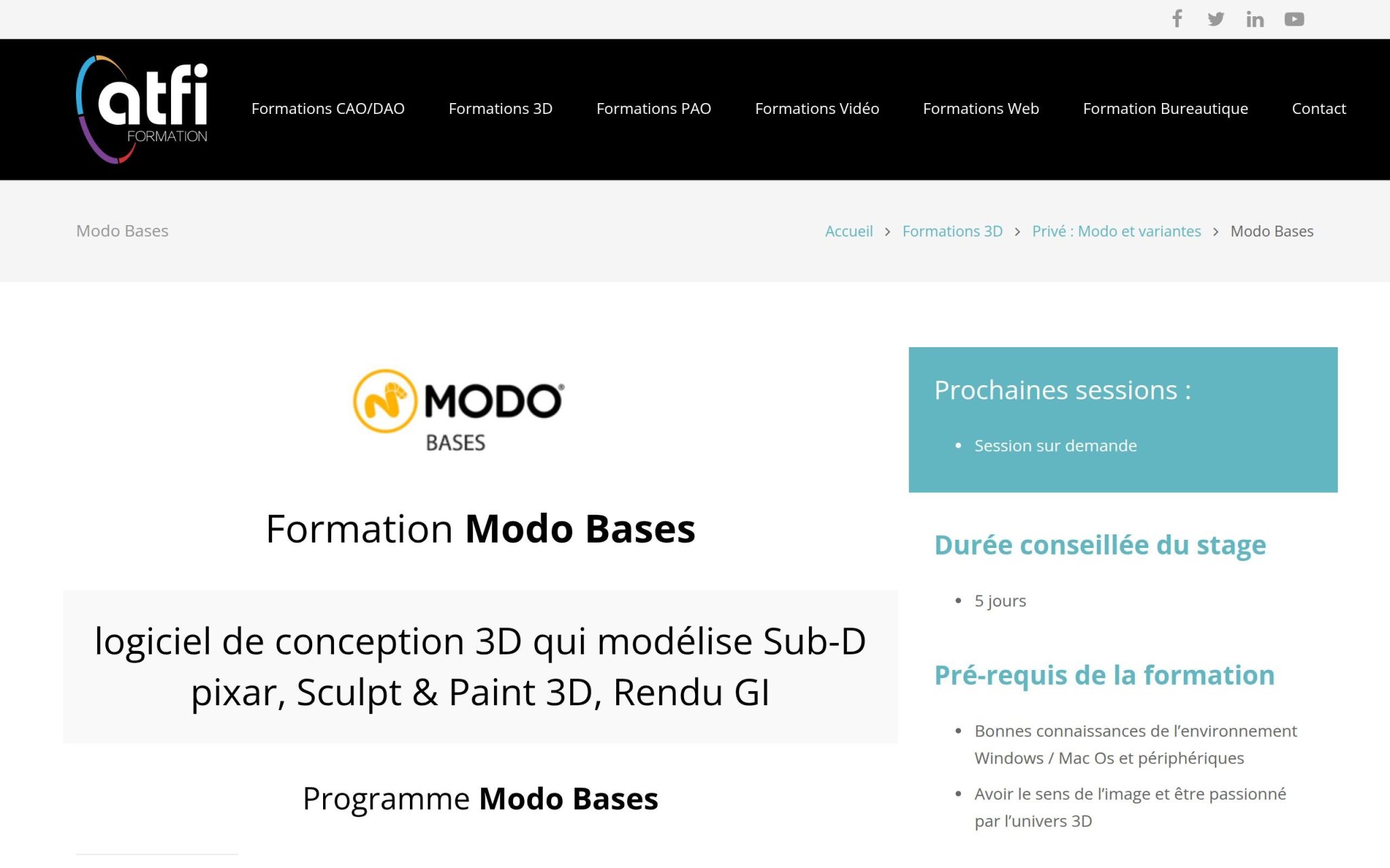 Formation Modo Bases - ATFI FORMATION