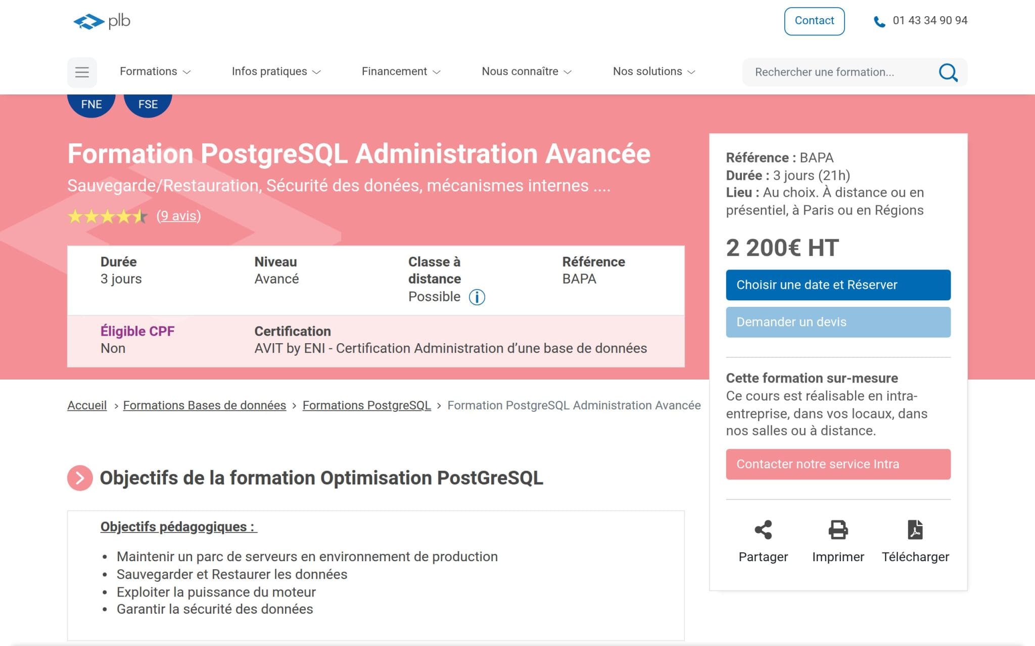 Formation PostgreSQL Administration Avancée - Plb Consultant